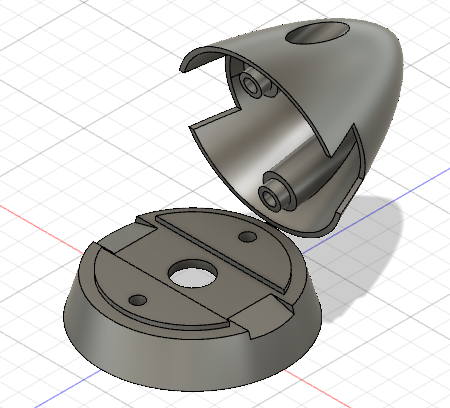 Diseño 3D. Cono para hélice plegable. Gilitadas